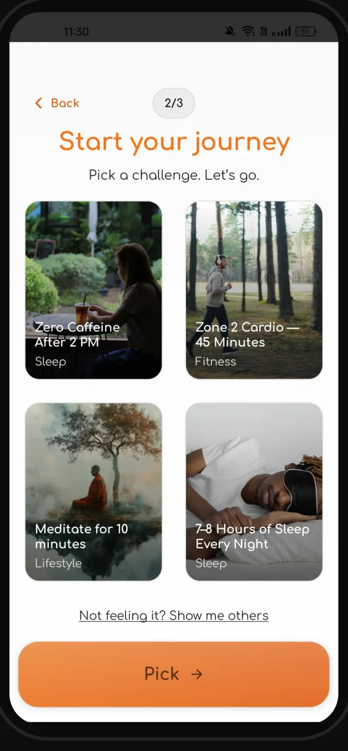 Pick a challenge to start your journey